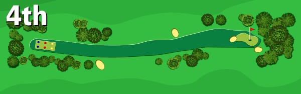 Diagram of 4th hole at Shoalhaven Heads Golf Club