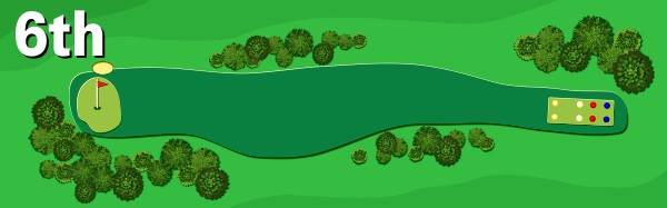 Diagram of 6th hole at Shoalhaven Heads Golf Club