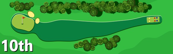 Diagram of 10th hole at Shoalhaven Heads Golf Club