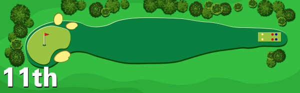 Diagram of 11th hole at Shoalhaven Heads Golf Club