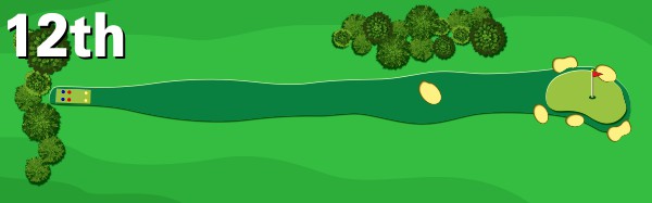 Diagram of 12th hole at Shoalhaven Heads Golf Club