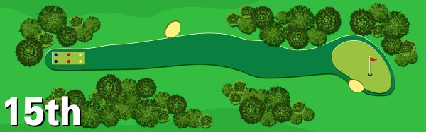 Diagram of 15th hole at Shoalhaven Heads Golf Club