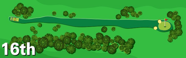 Diagram of 16th hole at Shoalhaven Heads Golf Club