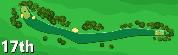 Diagram of 17th hole at Shoalhaven Heads Golf Club