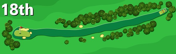 Diagram of 18th hole at Shoalhaven Heads Golf Club